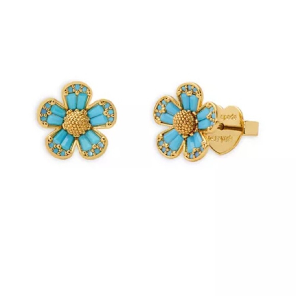Kate Spade Fleurette Stud Earrings in Turquoise